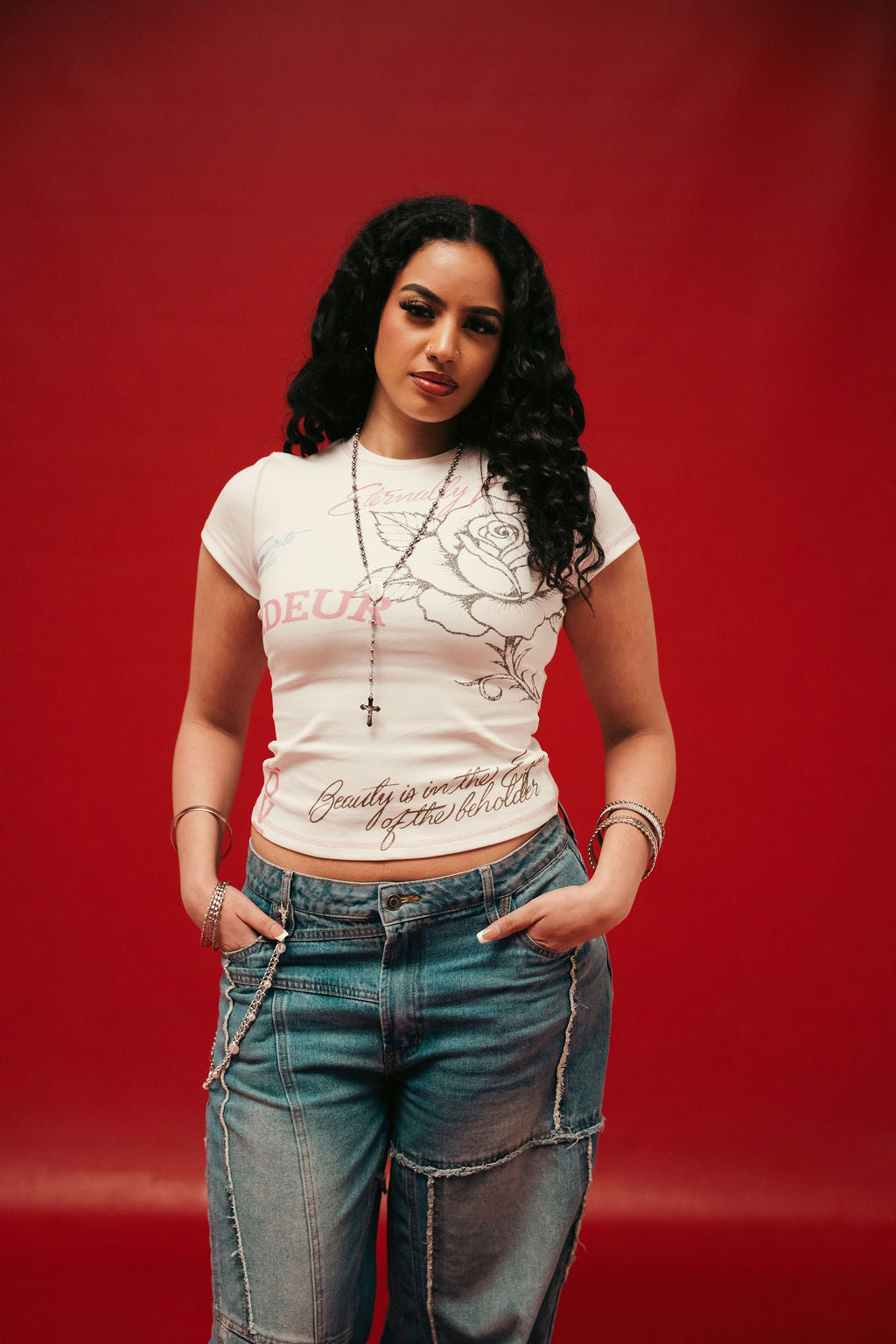 Eternal Love' White Baby Tee