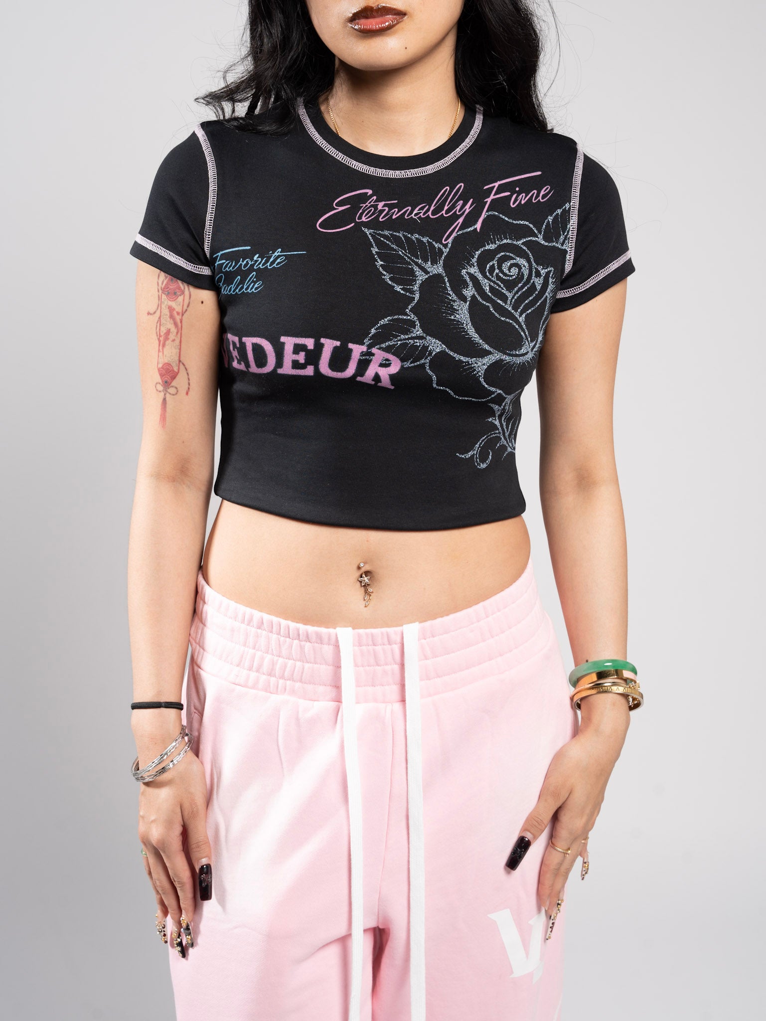 ‘Eternal Love’ Black Baby Tee