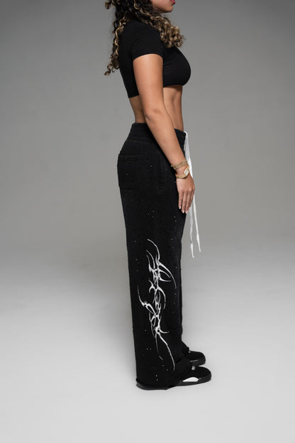 ‘POPSTAR’ Sweatpants (Black)