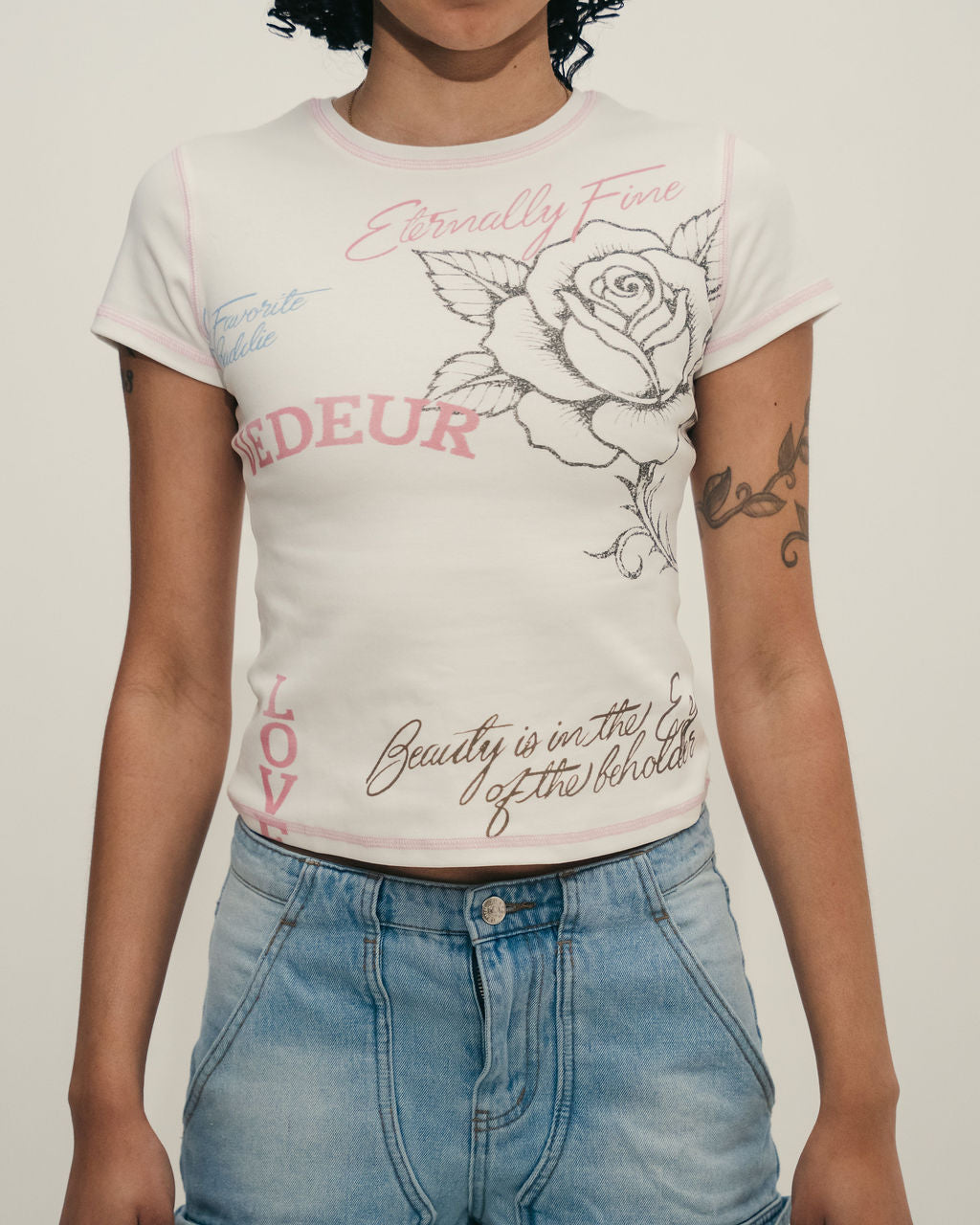Eternal Love' White Baby Tee