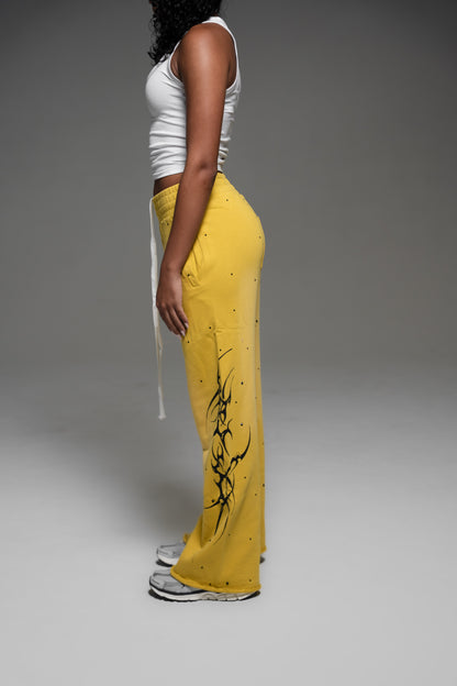 ‘POPSTAR’ Sweatpants (Yellow)